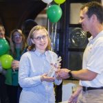 Anna receiving trophy